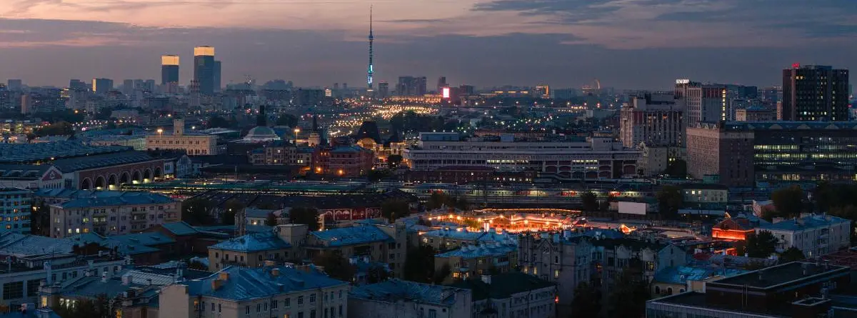 Панорама Москвы с верхних этажей ЖК Демидов 26